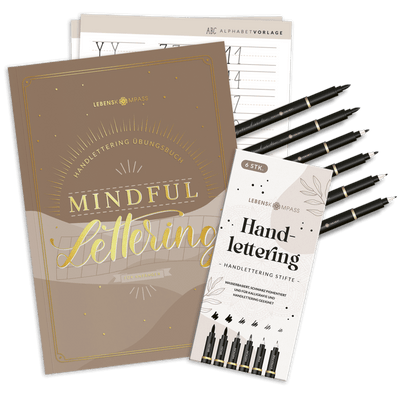 "Handlettering Starter"-Set (Buch + Stifte)